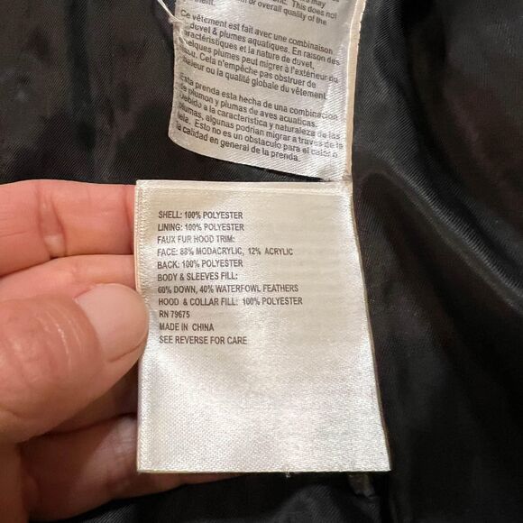 Women’s Micheal Kors Long Down Coat With Removable Hood Size Small - Picture 5 of 10